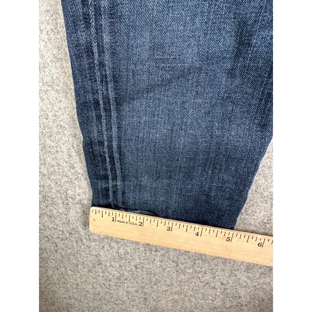 Frame Le Skinny De Jeanne Jeans Blue Medium Wash 29 Wooster Frayed Distressed - Picture 8 of 16